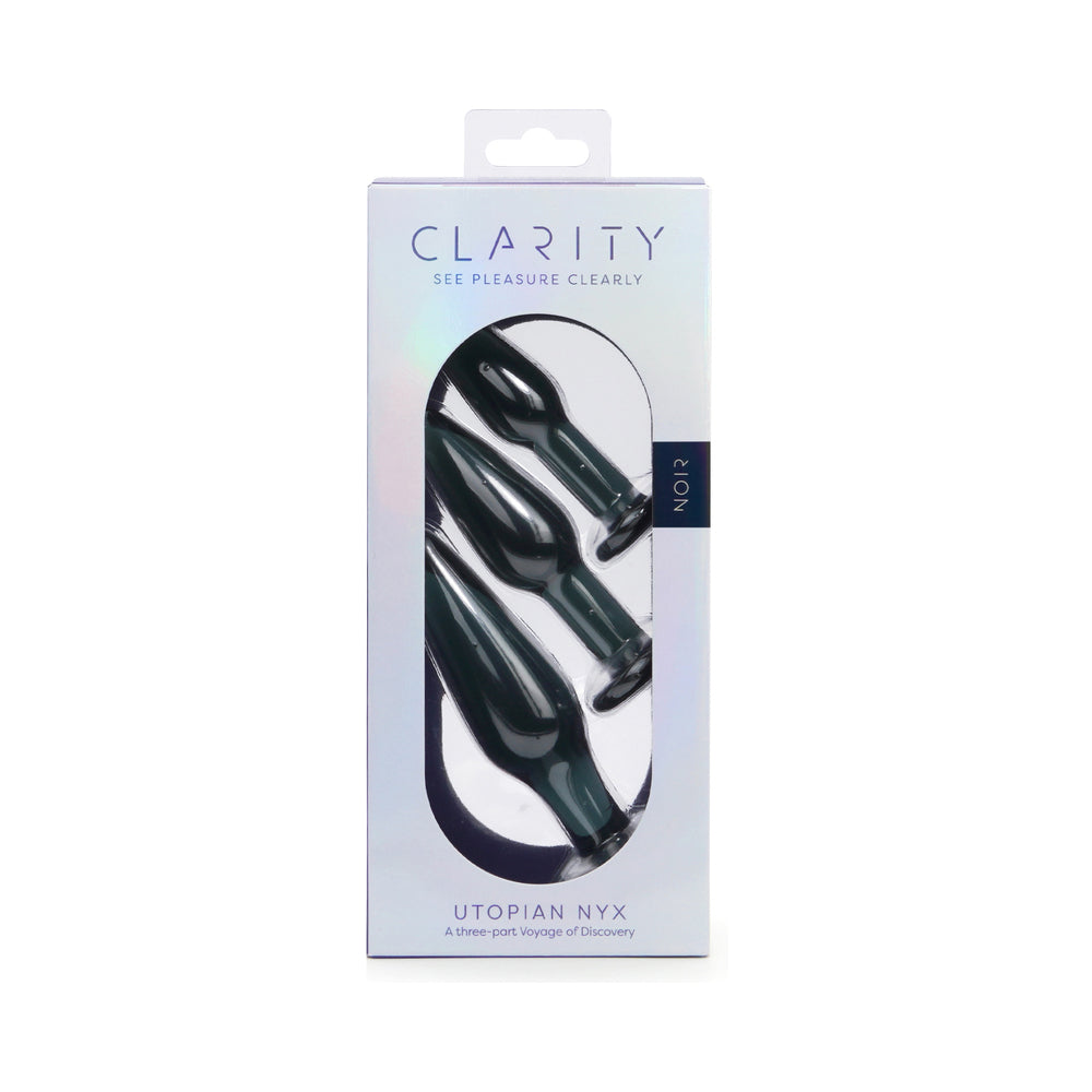 Clarity Utopian Nyx Noir Glass Plug Set