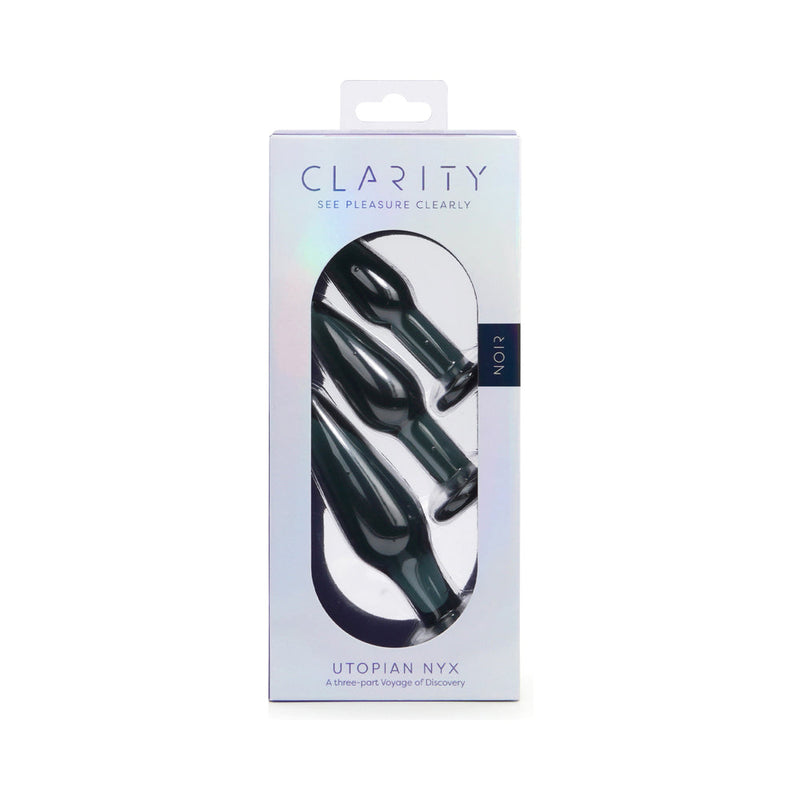 Clarity Utopian Nyx Noir Glass Plug Set