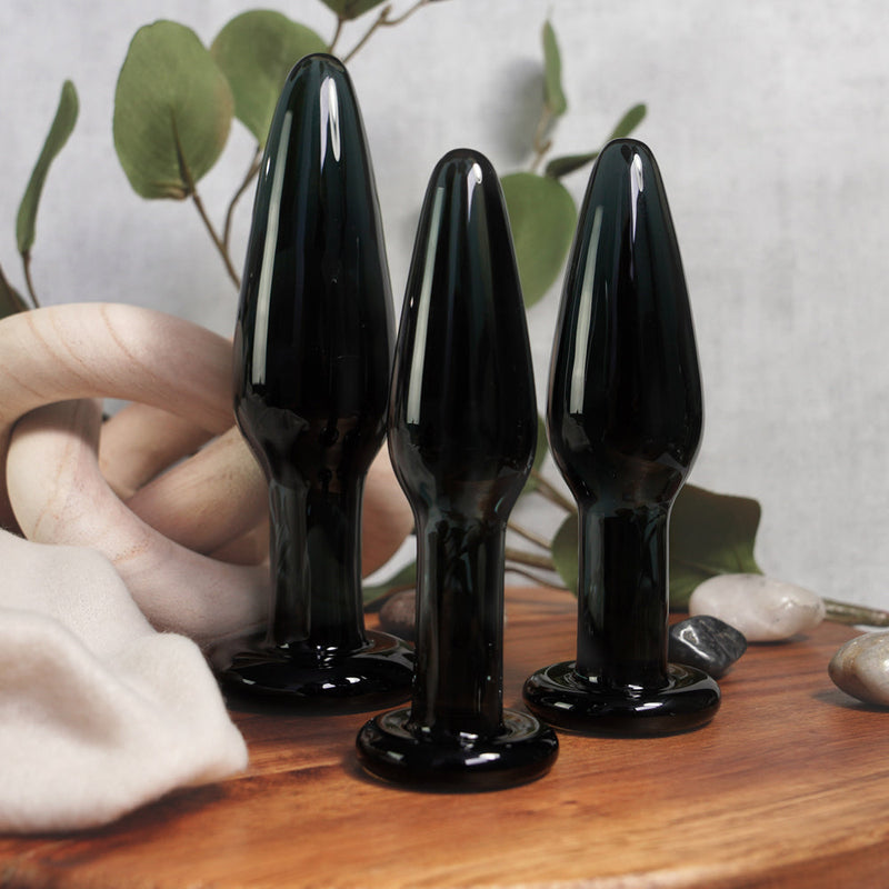 Clarity Utopian Nyx Noir Glass Plug Set