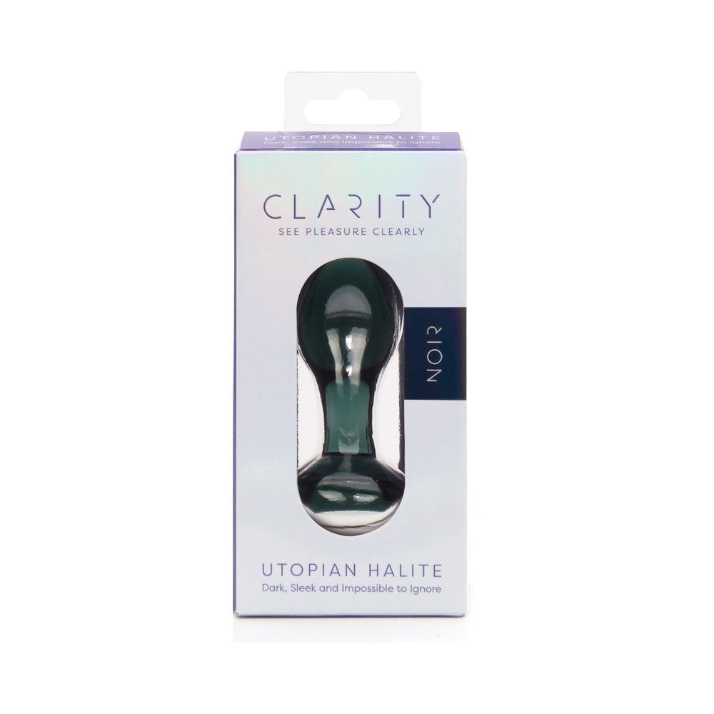 Clarity Utopian Halite Noir Glass Plug