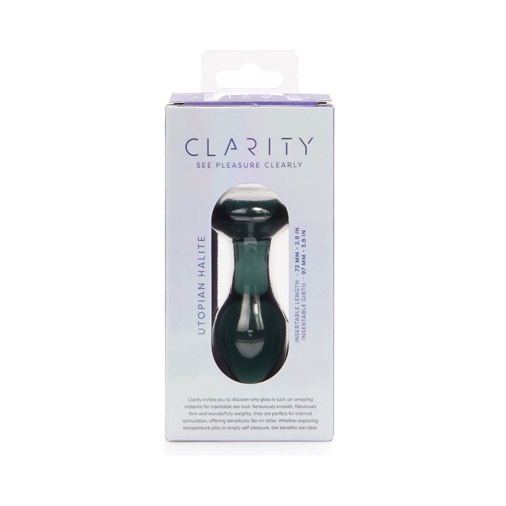 Clarity Utopian Halite Noir Glass Plug