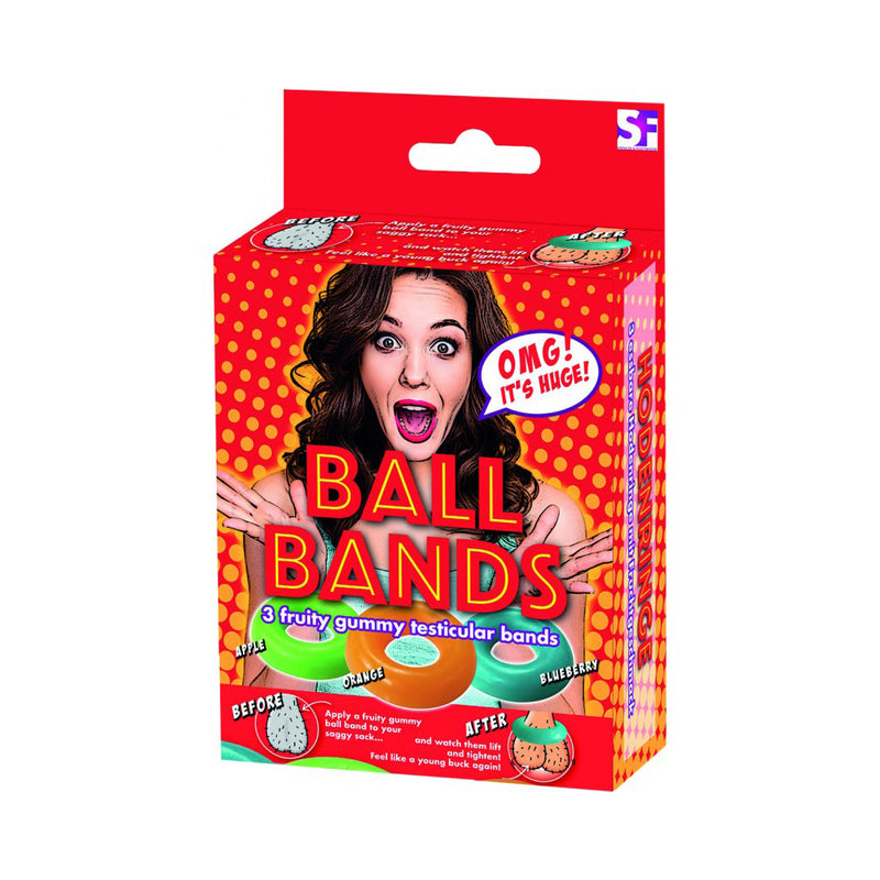 Gummy Ball Bands 3Pk Assorted Colors/Flavors