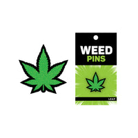Green Glitter Leaf Pin