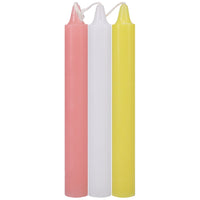 Japanese Drip Candles 3 Pack Pink, White, Yellow