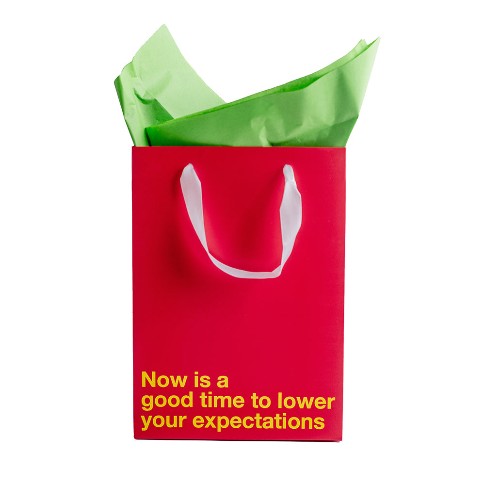Lower Your Expectations Color Gift Bag Red