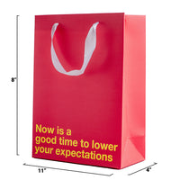 Lower Your Expectations Color Gift Bag Red