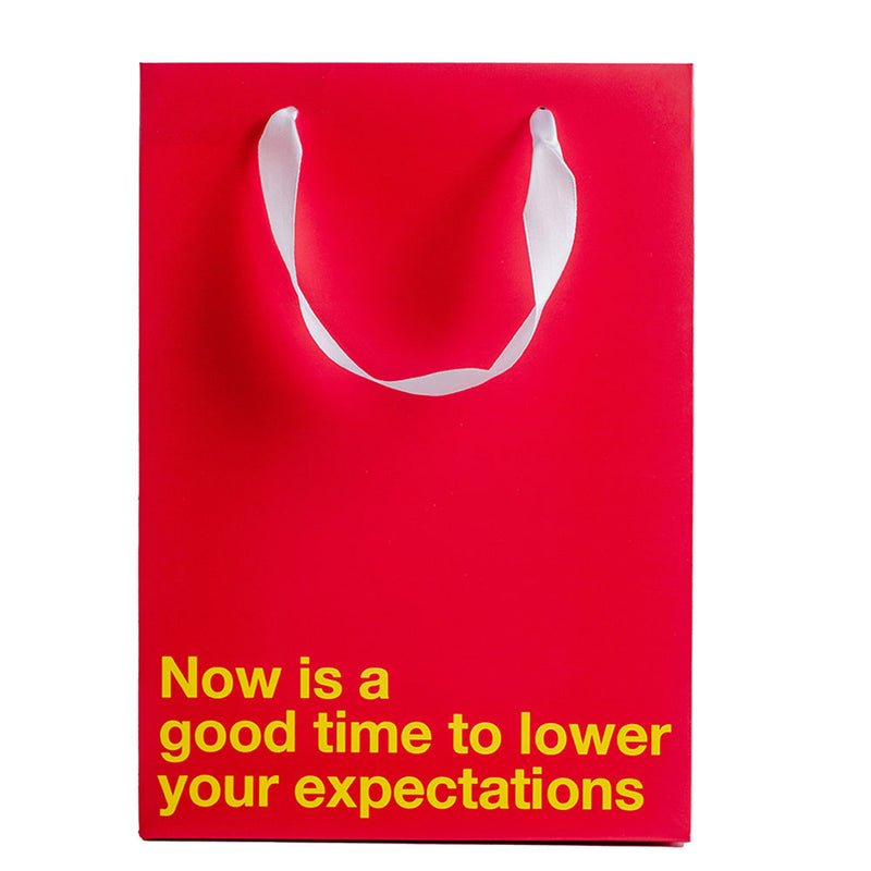 Lower Your Expectations Color Gift Bag Red