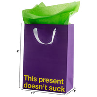 This Present Doesn't Suck Color Gift Bag Purple