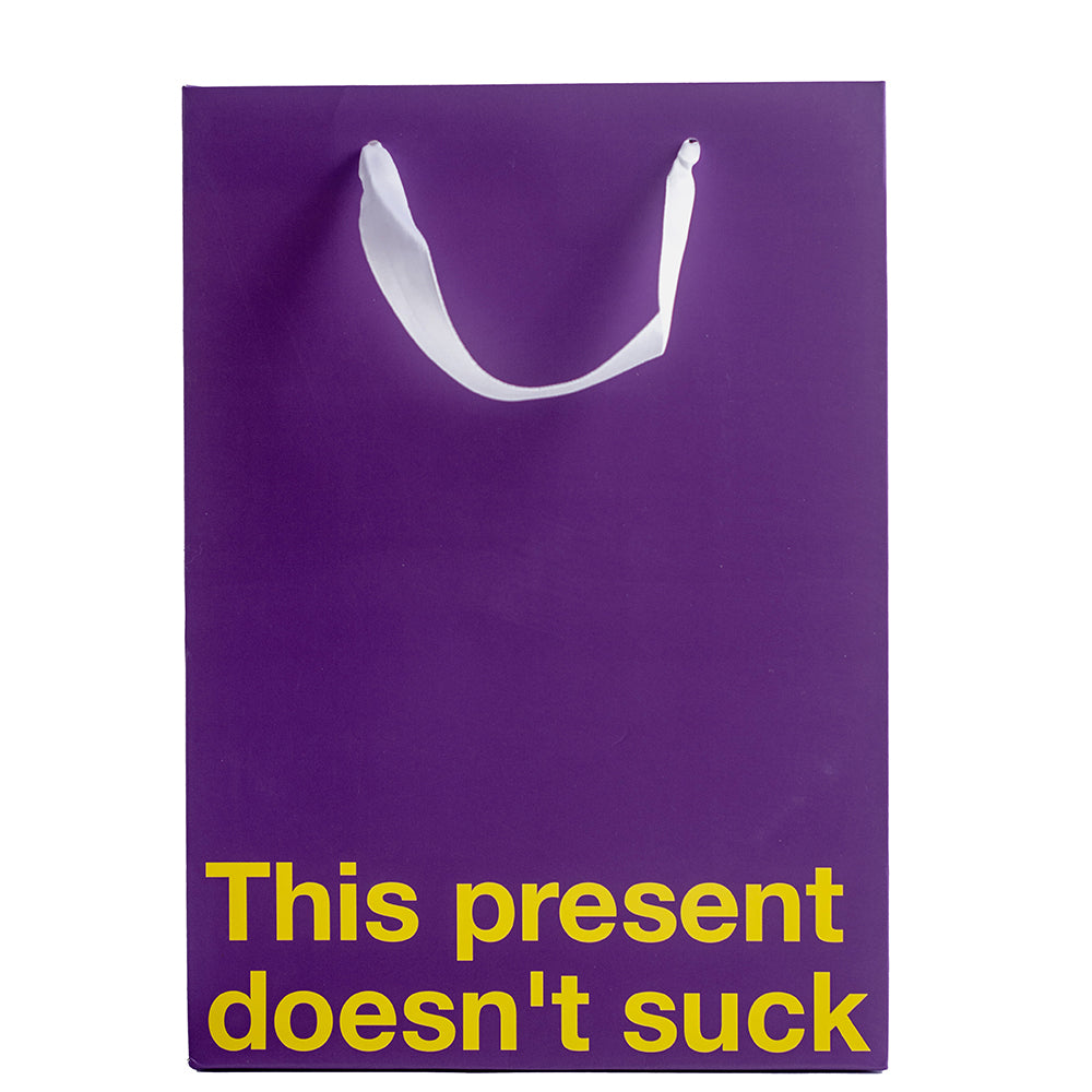 This Present Doesn't Suck Color Gift Bag Purple