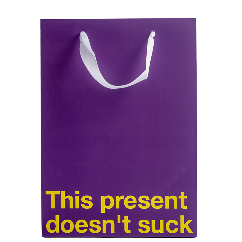This Present Doesn't Suck Color Gift Bag Purple