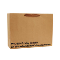 Warning: May Contain Disappointment Large Gift Bag