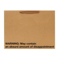 Warning: May Contain Disappointment Large Gift Bag