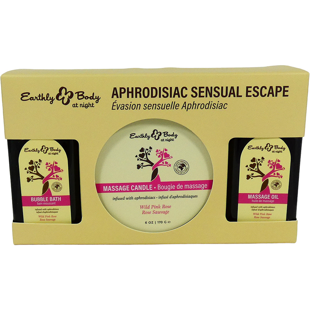 Earthly Body At Night Aphrodisiac Sensual Escape Gift Set Wild Pink Rose