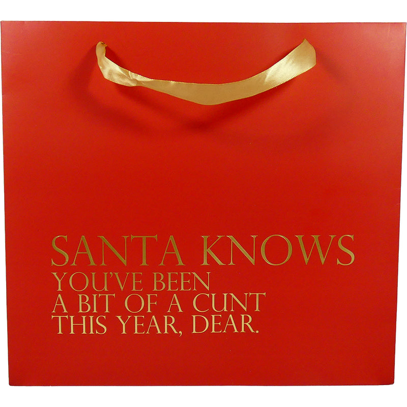 Santa Knows You've Been A Cunt Jumbo Bag