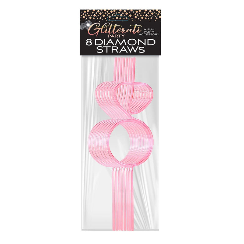 Glitterati Diamond Straw Set 8Ct