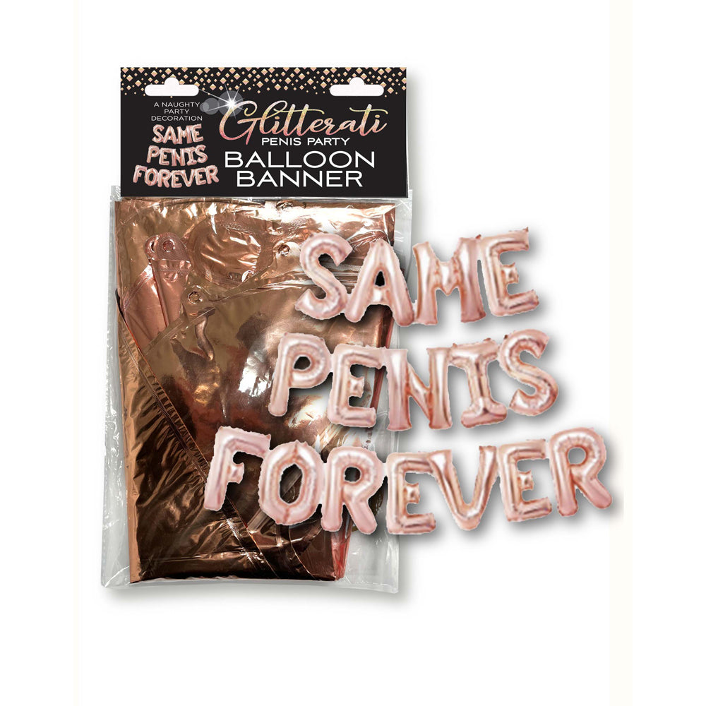 Glitterati Same Penis Balloon Banner