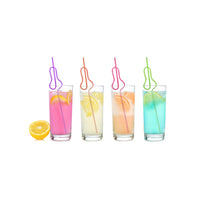 Glitterati Silly Penis Straws 8 Pack