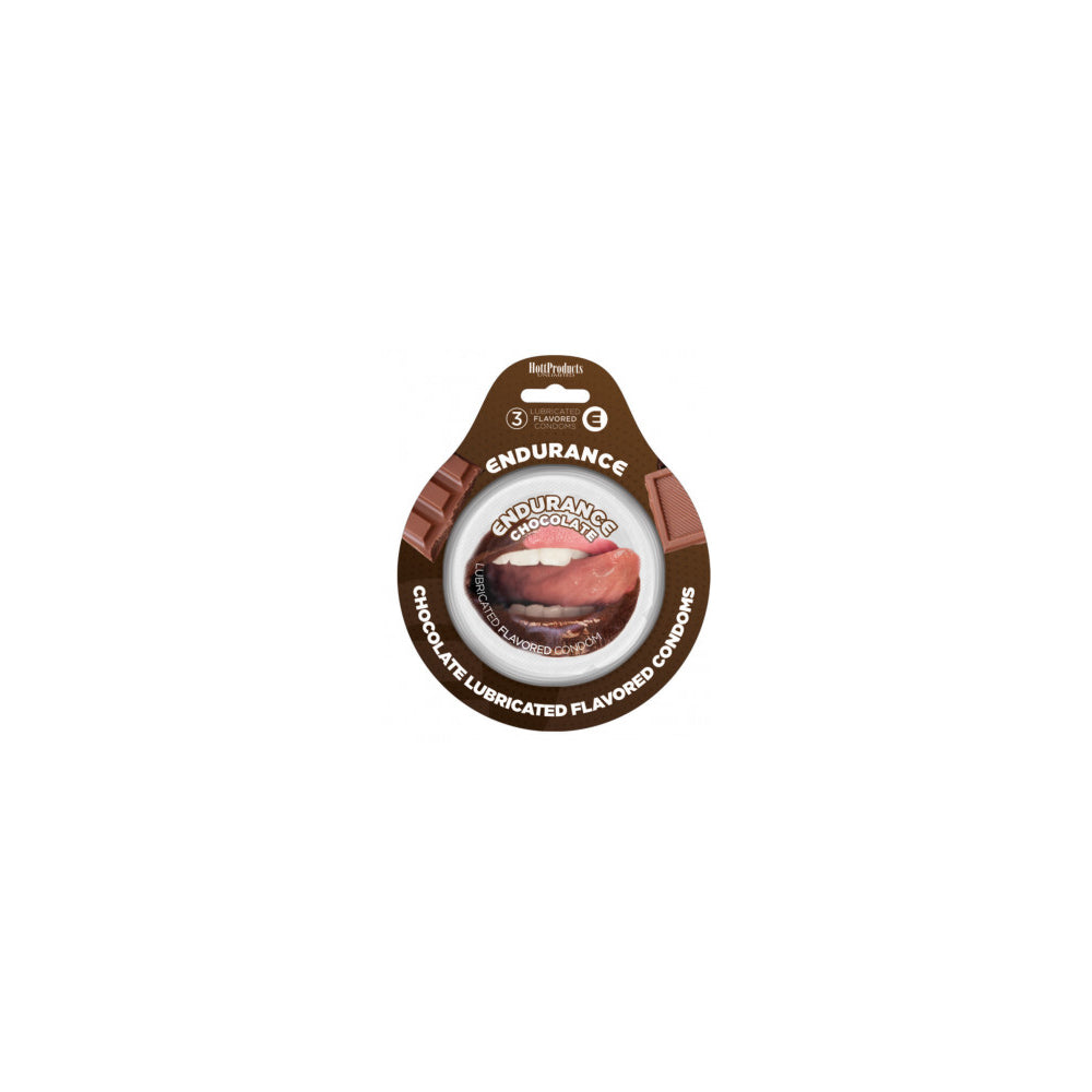 Endurance Flavored Condoms Chocolate 3Pk