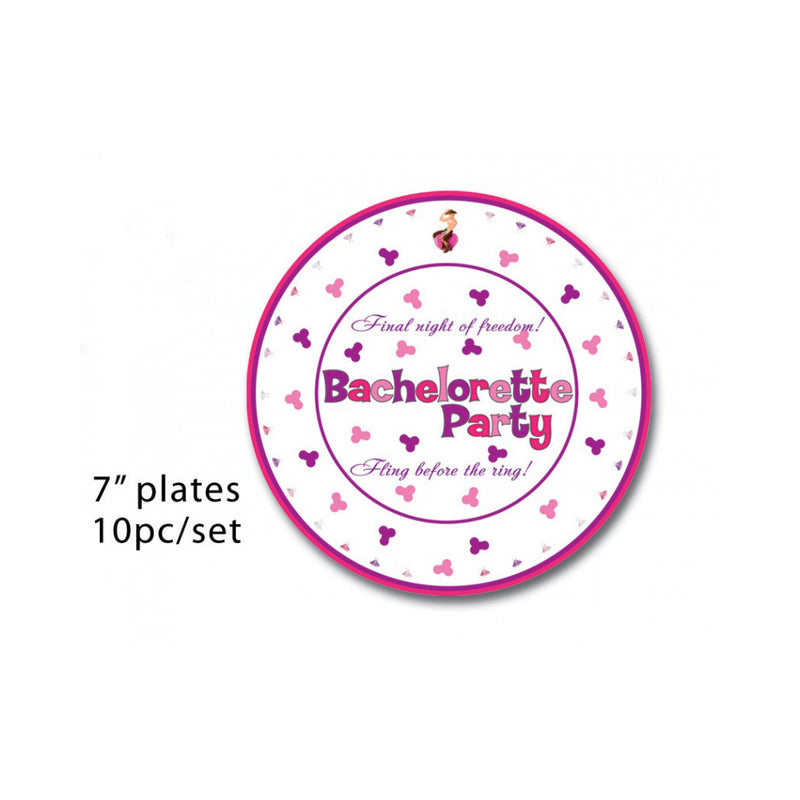 Bachelorette 7" Plates 10 Pcs