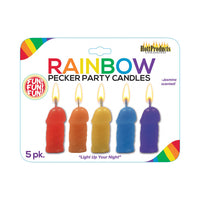 Pecker Party Candles Assorted Colors 5Pk