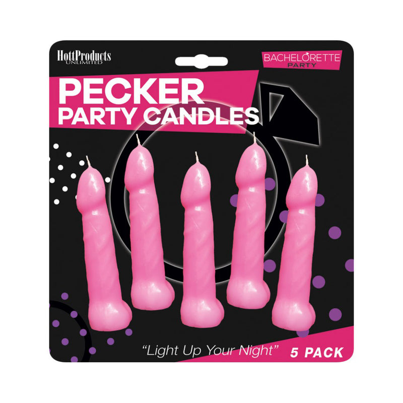Bachelorette Party Pink Pecker Candles 5''