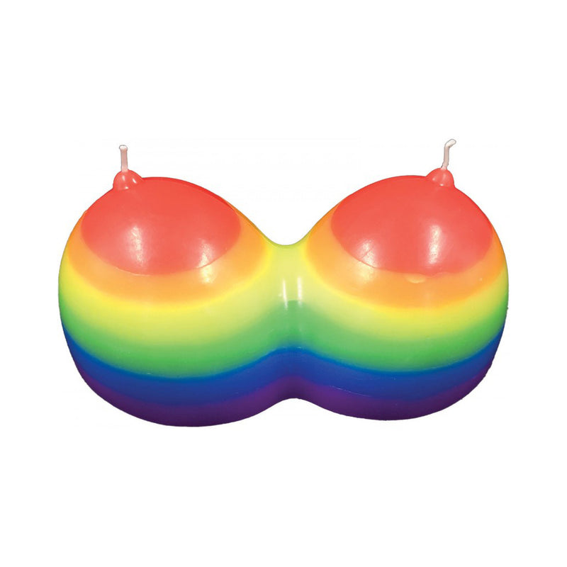 Jumbo Boobie Rainbow Candle