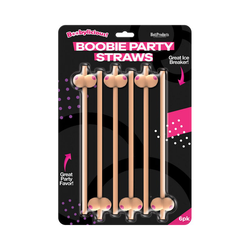 Boobie Party Straws 6Pk