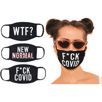 Maskerade Masks F Covid/Wtf?/New Normal-X 3Pk