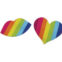 Nipplicious Rainbow Nipple Pasties 2Pk Hearts & Lips Shape