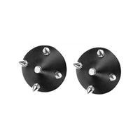 Nipplicious Temptress Leather Pasties With Studs Black