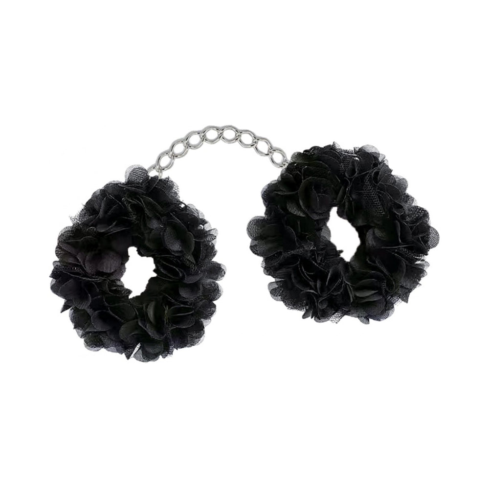 Blossom Luv Cuffs Flower Hand Cuffs Boxed Black