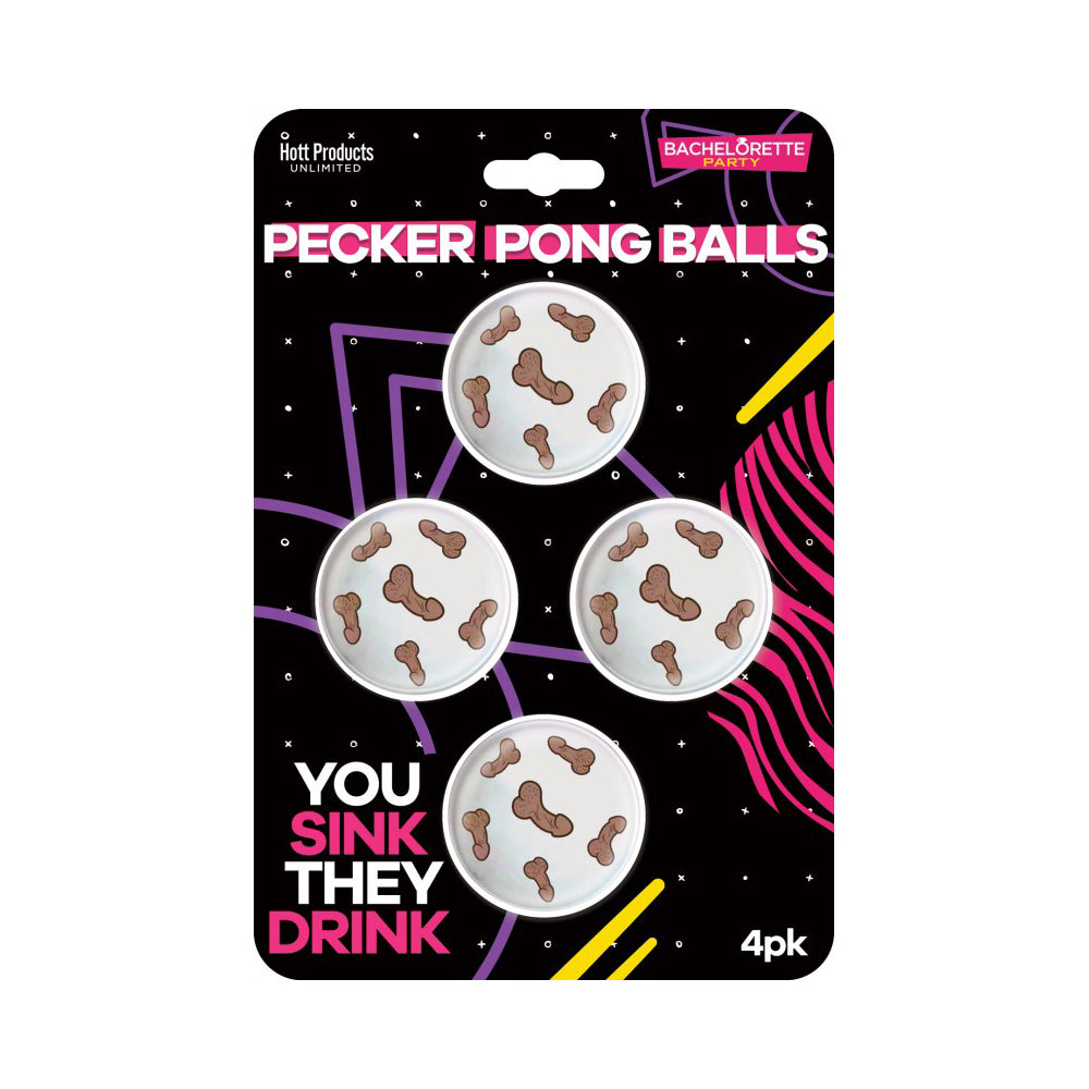 Pecker Beer Pong Balls 4Pk