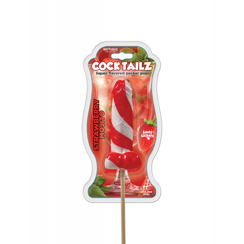 Cocktailz Liquor Flavored Pecker Pops Strawberry Mojito